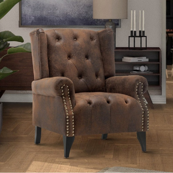Mercer41 Santucci Upholstered Wingback Chair & Reviews Wayfair.ie